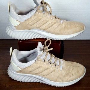 Adidas Alphabounce CR Raw Gold Suede DA9935 Running Shoes Sneakers Mens Sz 9